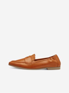 Women's orange leather loafers Tamaris - Women