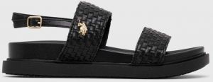 Sandále U.S. Polo Assn. KARY dámske, čierna farba, KARY001W 4Y1