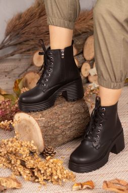 armonika FLR14 HIGH-SOLE LACED WARM LINED BOOTS