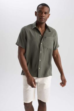 DEFACTO Relax Fit Poplin Short Sleeve Shirt