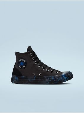 Čierne pánske členkové tenisky Converse Chuck Taylor Marbled