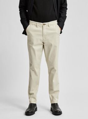 Krémové chino nohavice Selected Homme Miles