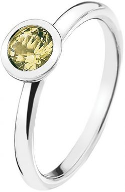 Hot Diamonds Strieborný prsteň Emozioni scintilla Peridot Nature ER019 52 mm