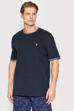 Lyle & Scott Tričko Tipped Cuff TS1600V Tmavomodrá Relaxed Fit