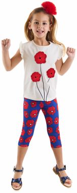 mshb&g Red Poppy Girl's T-shirt Tights Set