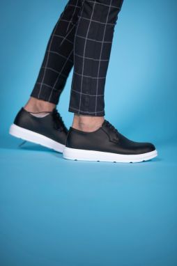 Riccon Black and White Men's Casual Shoes 00125481