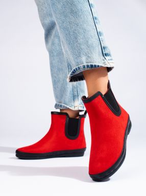 W. POTOCKI Suede insulated rubber boots red Potocki