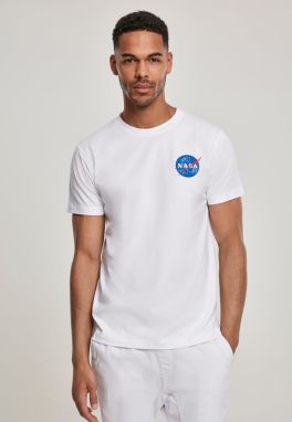 T-shirt embroidered with NASA logo white