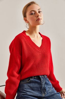 Bianco Lucci Women's V-Neck Sweater