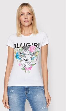 Blugirl Blumarine Tričko RA2230-J6450 Biela Regular Fit