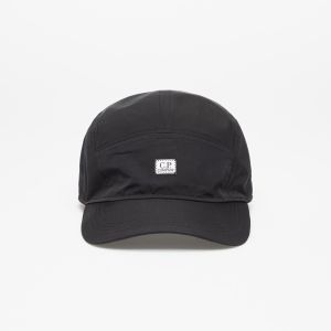 C.P. Company Chrome-R Panelled Logo Cap Black