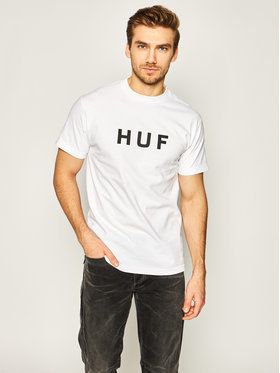 HUF Tričko Essentials Og Logo TS00508 Biela Regular Fit