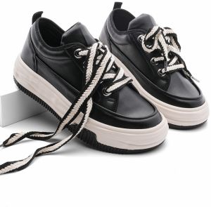 Marjin Women's Sneakers Thick Sole Sports Shoes Rova Black