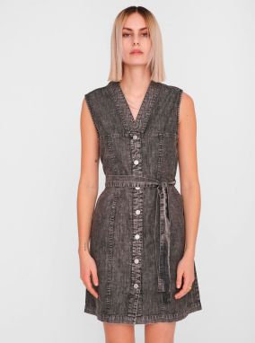 Dark gray denim shirt dress Noisy May Verita - Women