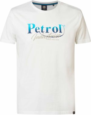 Petrol Industries Tričko  béžová / modrá / vodová / biela