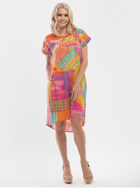 Letné a plážové šaty pre ženy Orientique - oranžová, ružová, fialová, tyrkysová