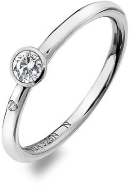 Hot Diamonds Luxusný strieborný prsteň s topazom a diamantom Willow DR206 51 mm
