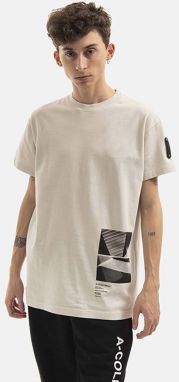 Bavlnené tričko A-COLD-WALL* Scan T-shirt ACWMTS074.-BONE, béžová farba, s potlačou