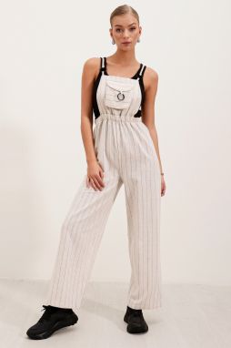 Bigdart 7023 Strap Jumpsuit - Cream