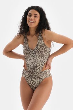 Dagi Brown Patterned Swimsuit