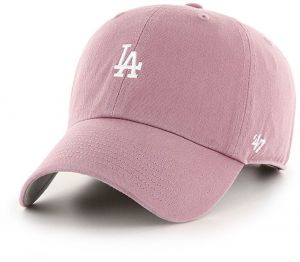 Čiapka 47brand MLB Los Angeles Dodgers ružová farba, s nášivkou, B-BSRNR12GWS-QC