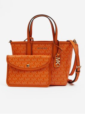 Oranžová dámska vzorovaná kabelka Michael Kors XS Open Tote