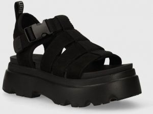 Sandále UGG Cora dámske, čierna farba, na platforme, 1152698