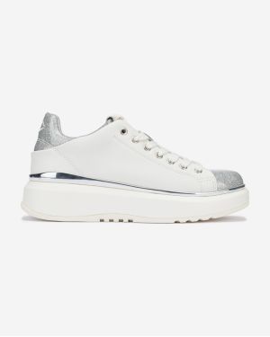 White Women's Leather Sneakers Replay - Women