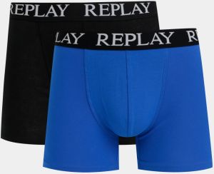 Set of two boxers in black and blue Replay - Men