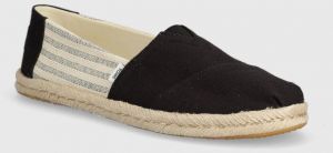 Espadrilky Toms Alpargata Rope čierna farba, 10019904