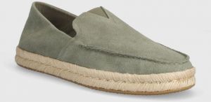 Semišové espadrilky Toms Alonso Loafer Rope zelená farba, 10020874