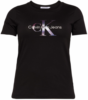 Calvin Klein Jeans Plus Tričko  svetlofialová / čierna / biela