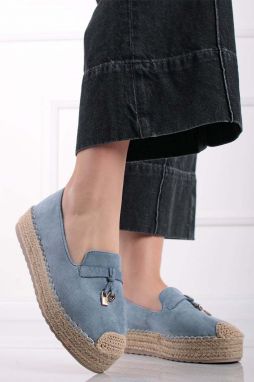 Modré platformové espadrilly Kora