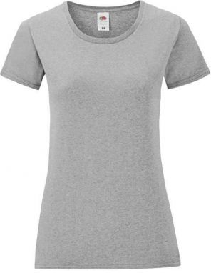 Iconic Grey Women's T-shirt in combed cotton Fruit of the Loom