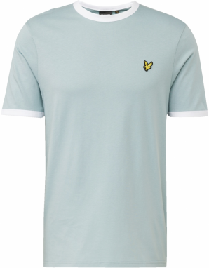 Lyle & Scott Tričko 'Ringer'  svetlomodrá / žltá / čierna / biela