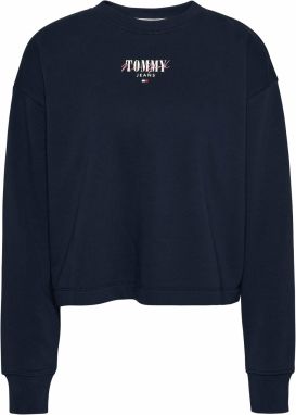 Tommy Jeans Curve Mikina  námornícka modrá / svetloružová / biela