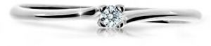 Cutie Diamonds Trblietavý prsteň z bieleho zlata s briliantom DZ6733-2948-00-X-2 48 mm