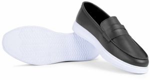 Ducavelli Trim Genuine Leather Men's Casual Shoes. Loafers, Lightweight Shoes, Summer Shoes Black.