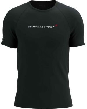 Compressport TRAINING SS LOGO TSHIRT M Pánske tréningové tričko, čierna, veľkosť