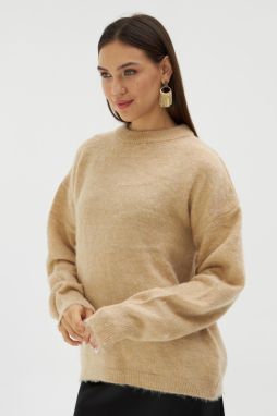 Laluvia Camel Brand Model Soft Knitwear Sweater