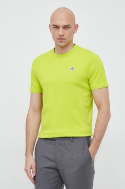 Bavlnené tričko North Sails zelená farba, jednofarebné
