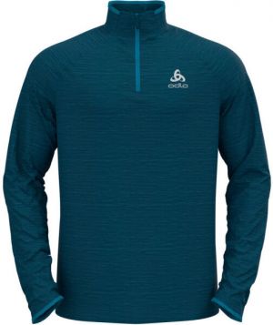 Odlo MIDLAYER 1/2 ZIP RUN EASY WARM Mikina s 1/2 zipsom, modrá, veľkosť