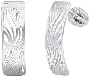 Praqia Jewellery Dizajnové strieborné náušnice Silver river NA6333_RH