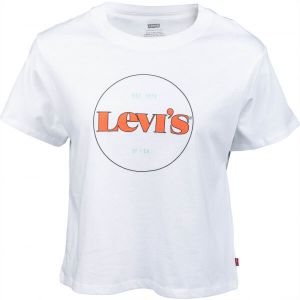 Levi's® GRAPHIC VARSITY TEE NEW CIRCLE Dámske tričko, biela, veľkosť