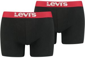 Levi's® MEN SOLID BASIC BOXER 2P Pánske boxerky, čierna, veľkosť