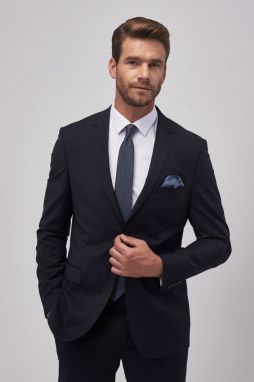 ALTINYILDIZ CLASSICS Men's Navy Blue Slim Fit Slim Fit Nano Suit, which is Water and Stain-Repellent.