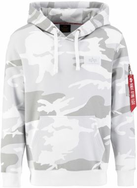 ALPHA INDUSTRIES Mikina  sivá / červená / čierna / biela