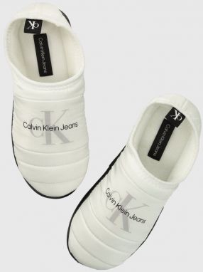 Papuče Calvin Klein Jeans HOME SLIPPER MONO WN biela farba, YW0YW00747