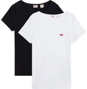 Levi's® 2PACK CREWNECK TEE Dámske tričko, biela, veľkosť