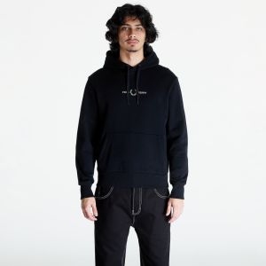 FRED PERRY Raised Graphic Hooded Sweatshirt Black